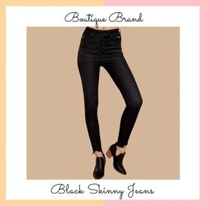 Black High-Waisted Skinny Jeans